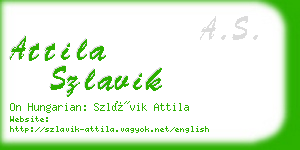 attila szlavik business card
